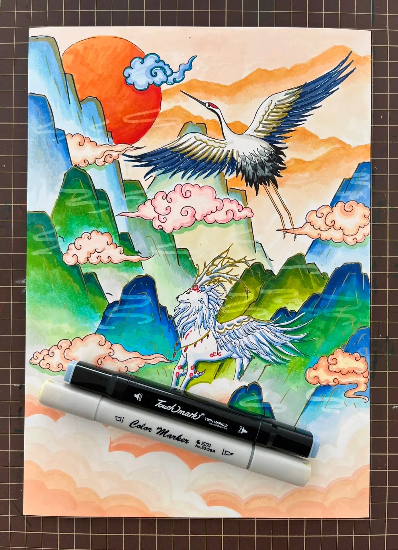 马克笔绘画『山海经