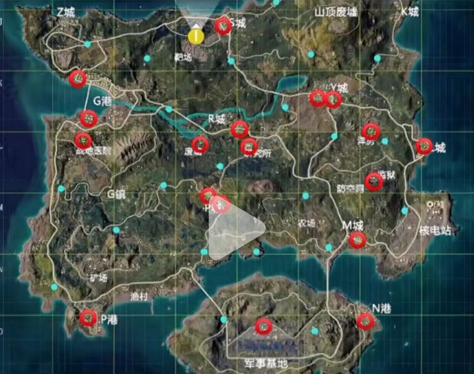 和平精英军火库刷新点位  这个军火库刷新的位置是有几率的.