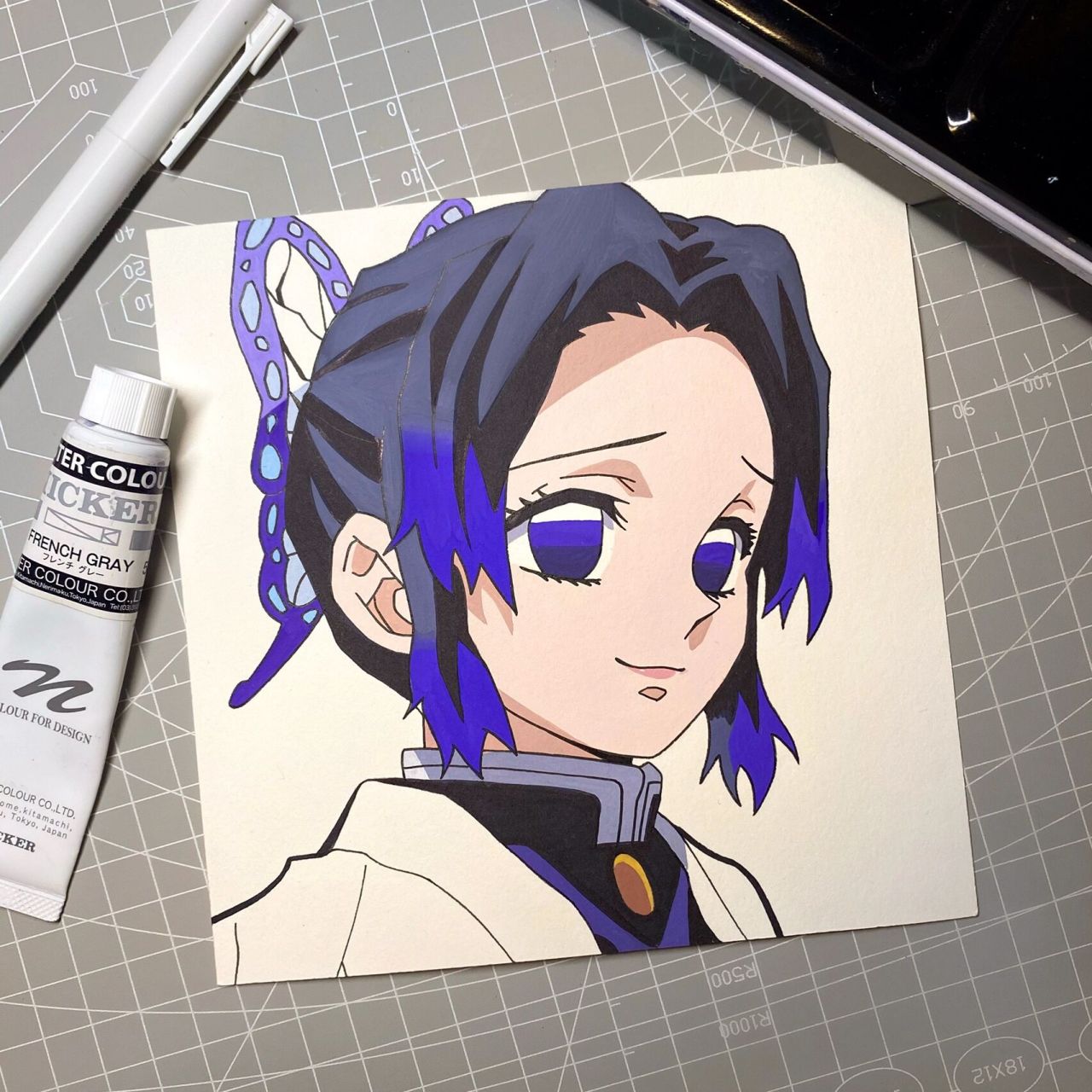 纸:宝虹300g水彩纸 颜料:宫崎骏御用不透明水彩nicker 马克笔:法坷照