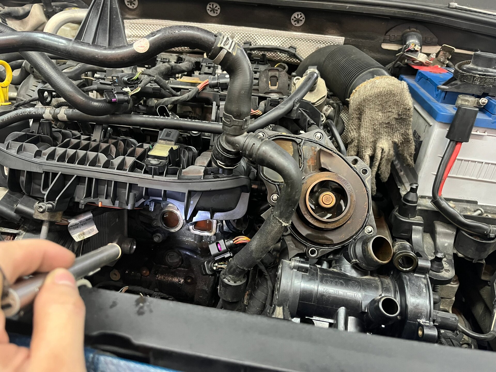 vw高爾夫7代 ea888 3代 水泵 9490第一次更換大眾集團ea888的水泵