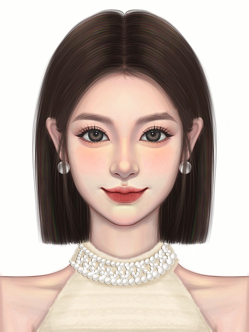 画个一刀切短发