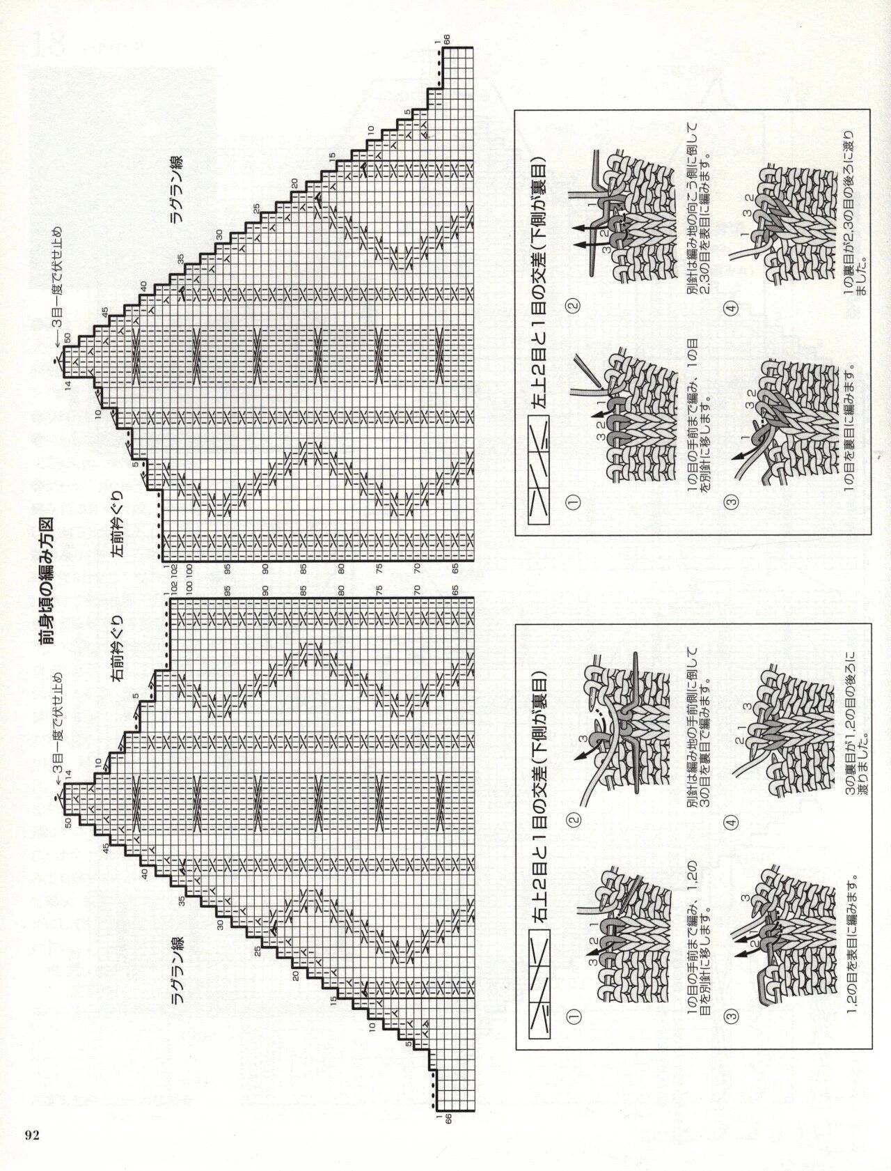 742 棒针编织复古风阿兰花样开衫外套