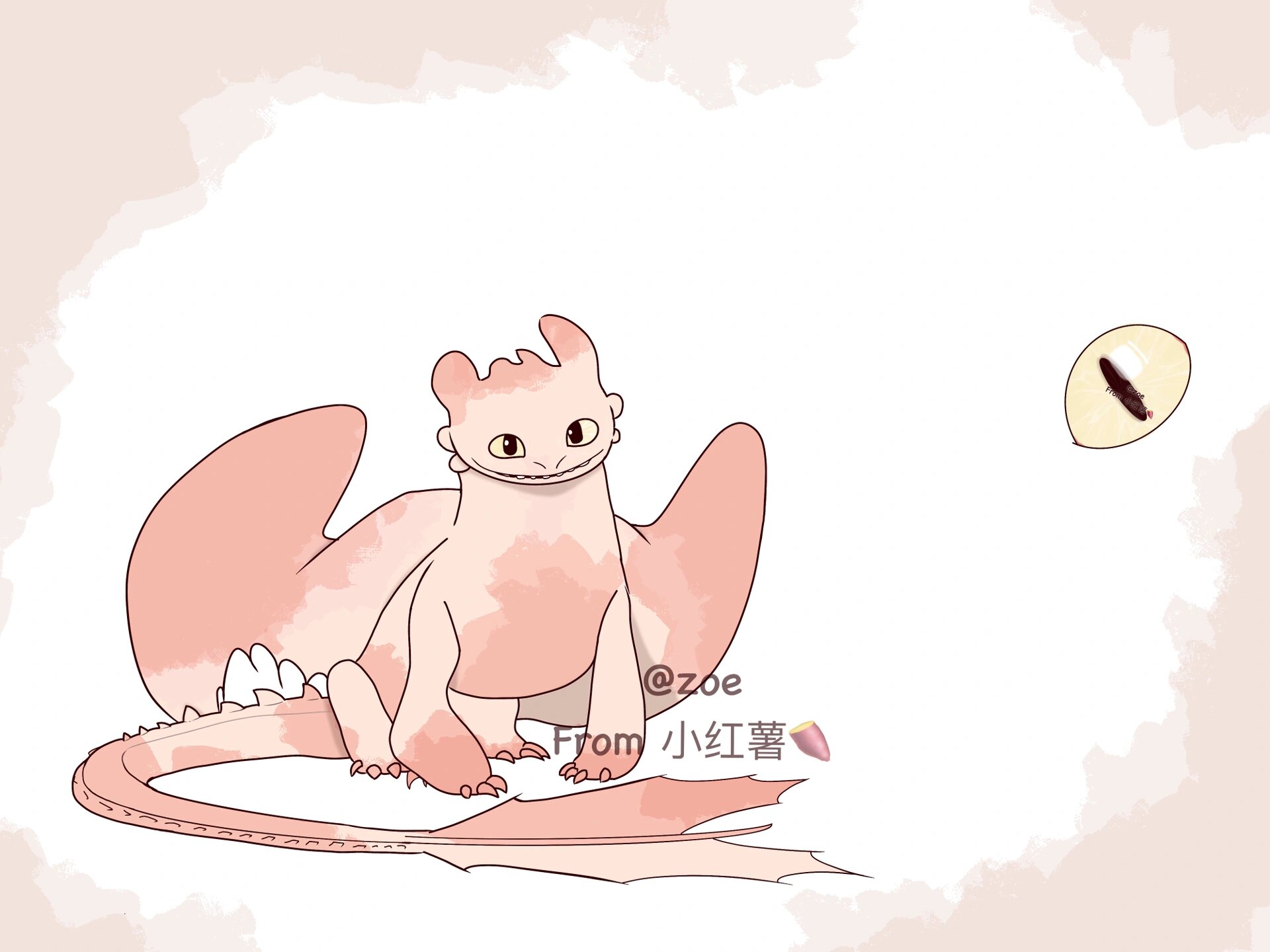 帮朋友画的龙设 论一个男生的粉色夜煞