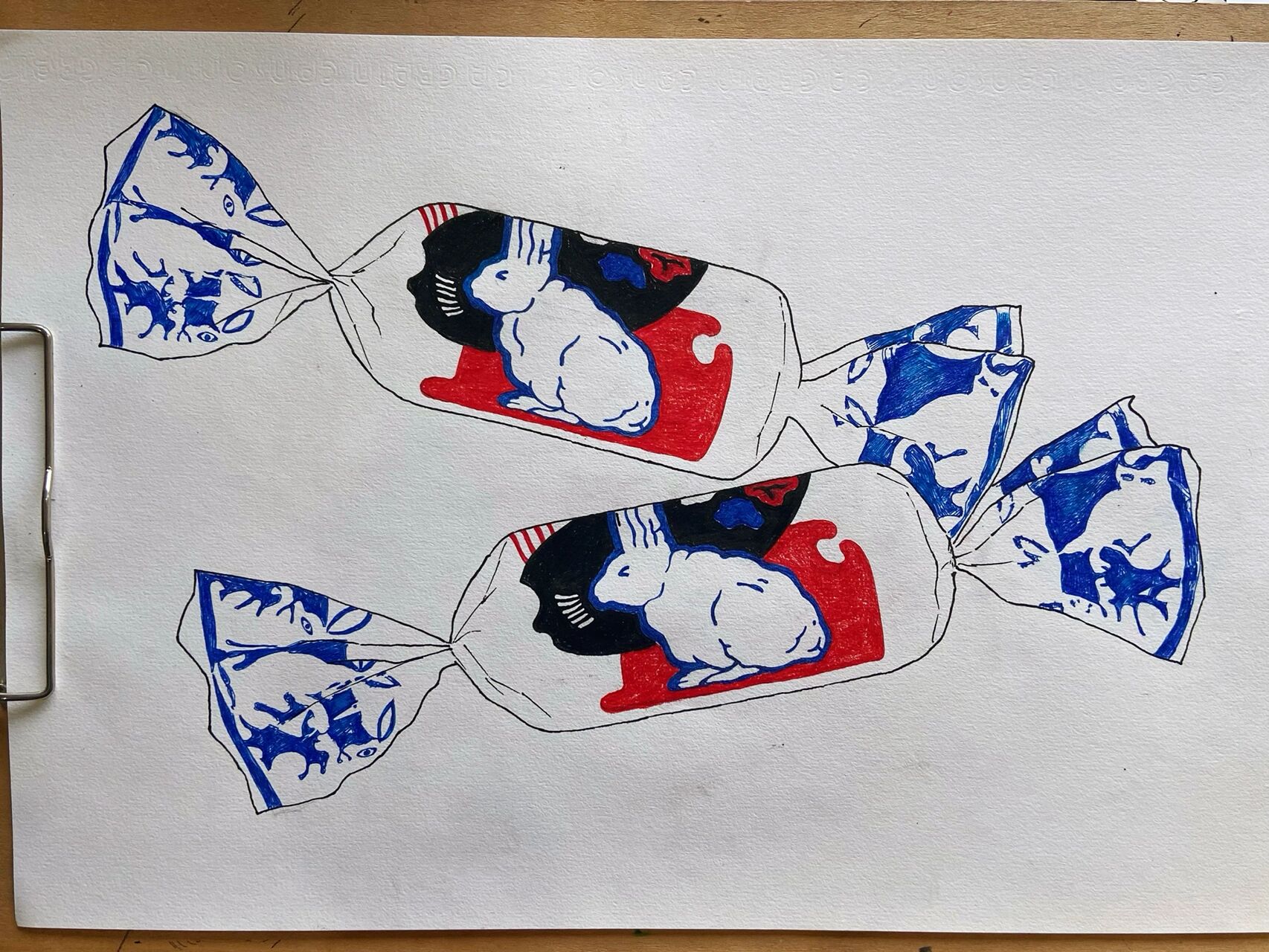 9692大白兔奶糖|儿童彩铅线描创意手绘美术 9296童年的记忆