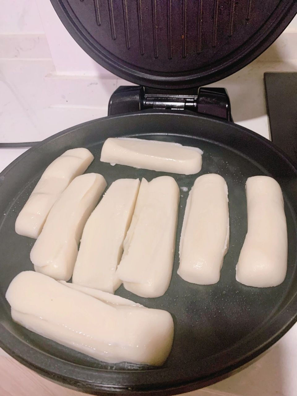 年糕别再炒了7515用电饼铛做100道美食(11) 电饼铛烤年糕 	 简单