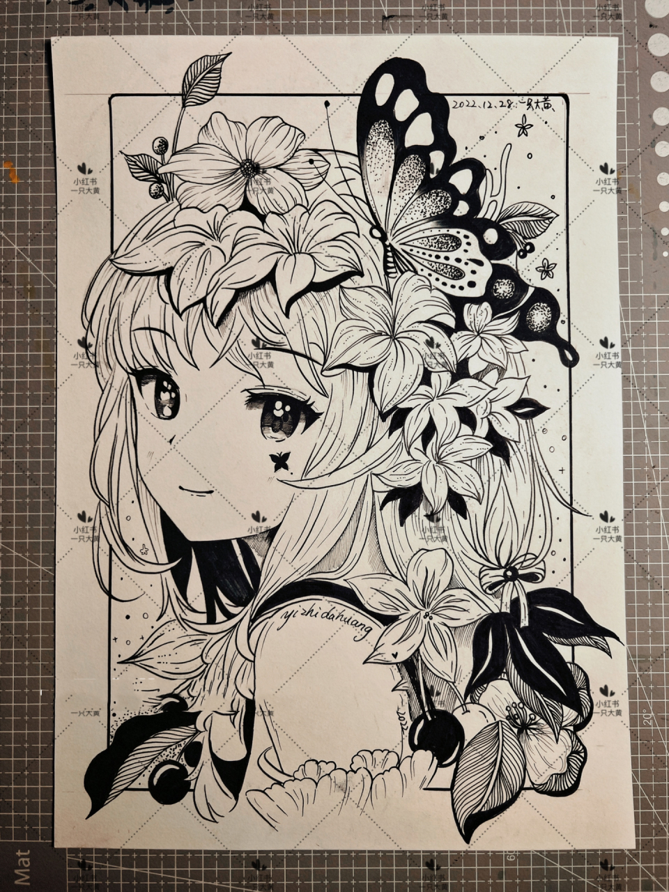 动漫 | 线描女孩8 花会枯萎爱永不凋零