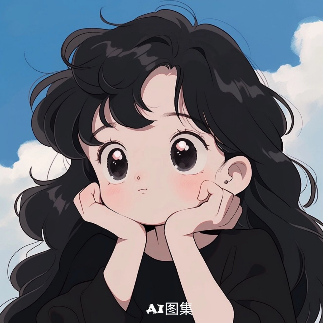 简约情头/托腮在想你 #小情侣的日常# #头像分享# #优质头像# #微信