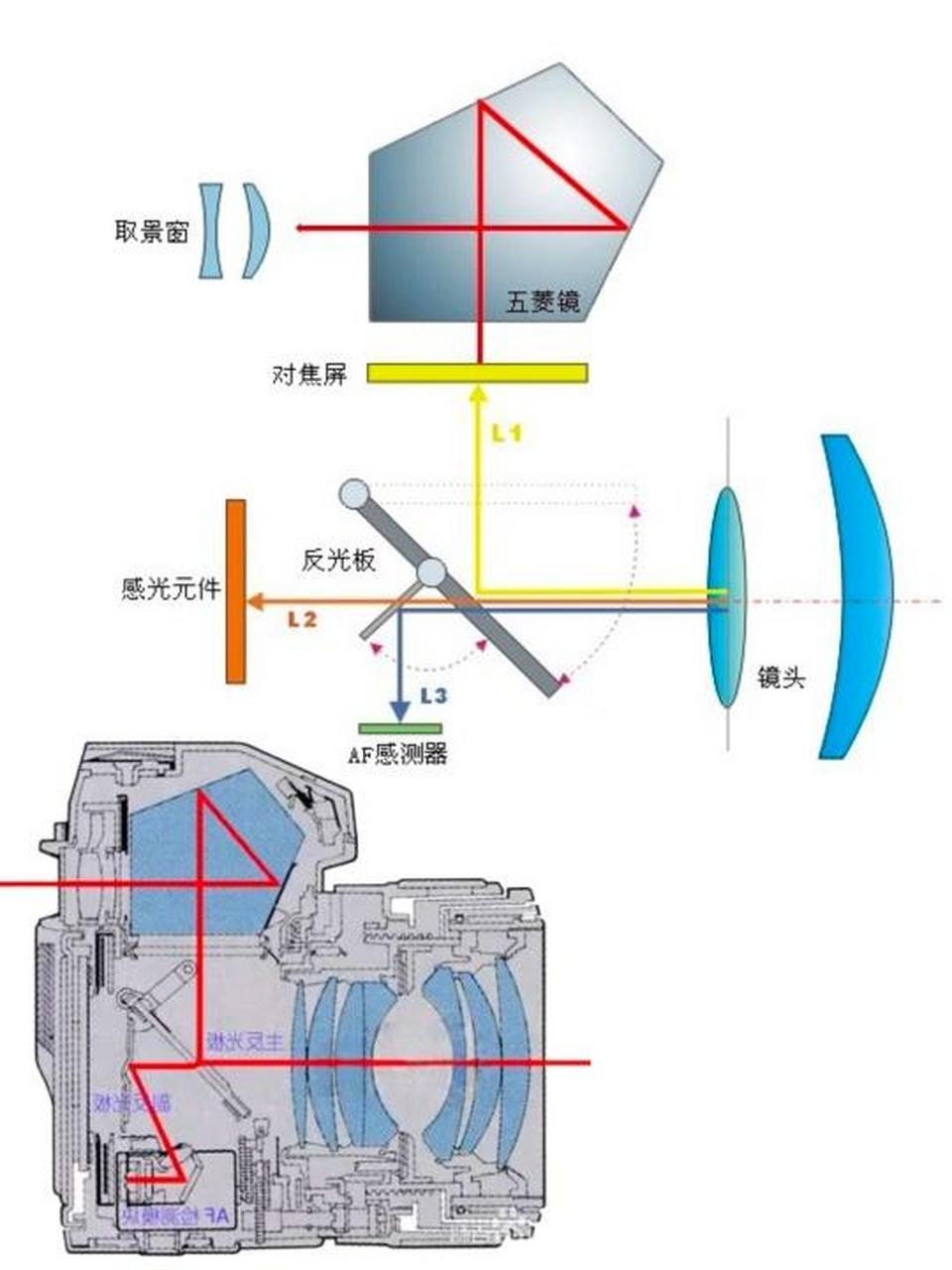 单反相机的成像原理图片