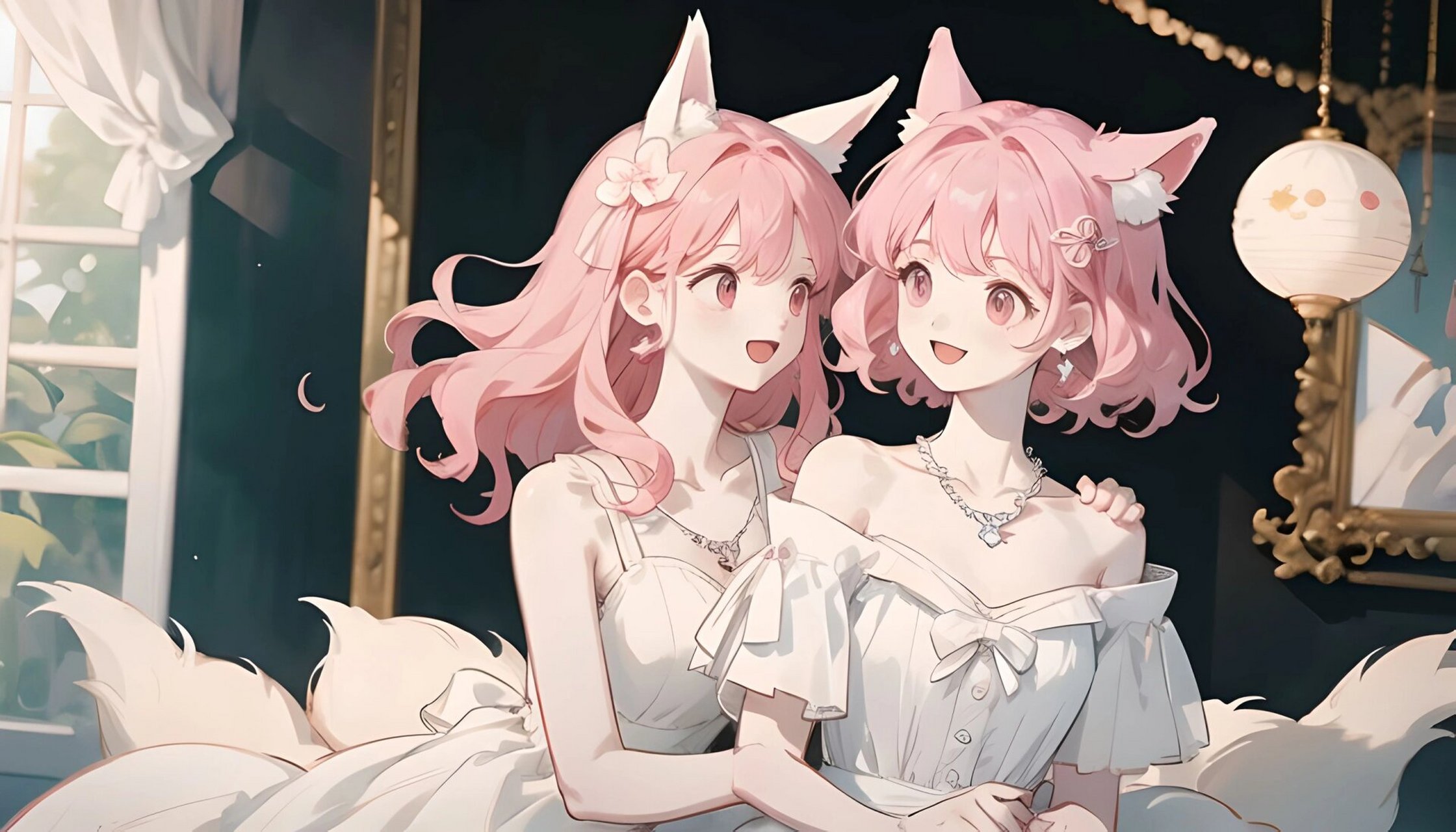 闺蜜头像|姐妹成对,快乐加倍 小狐狸九尾狐姐妹花壁纸头像来喽,赶快和