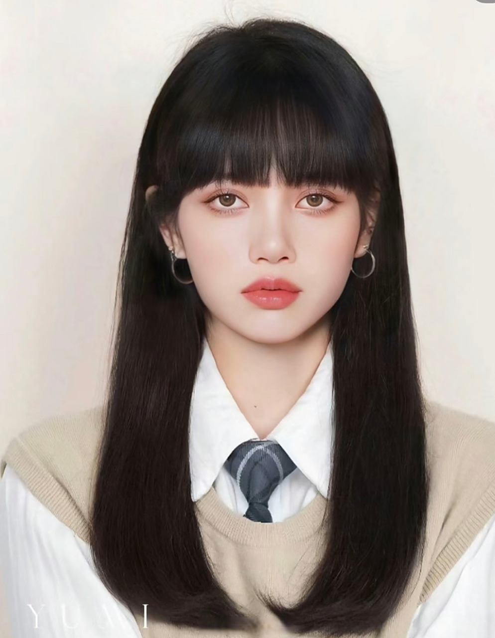 早期lisa的脸也太适合拿来当证件照模版了吧.