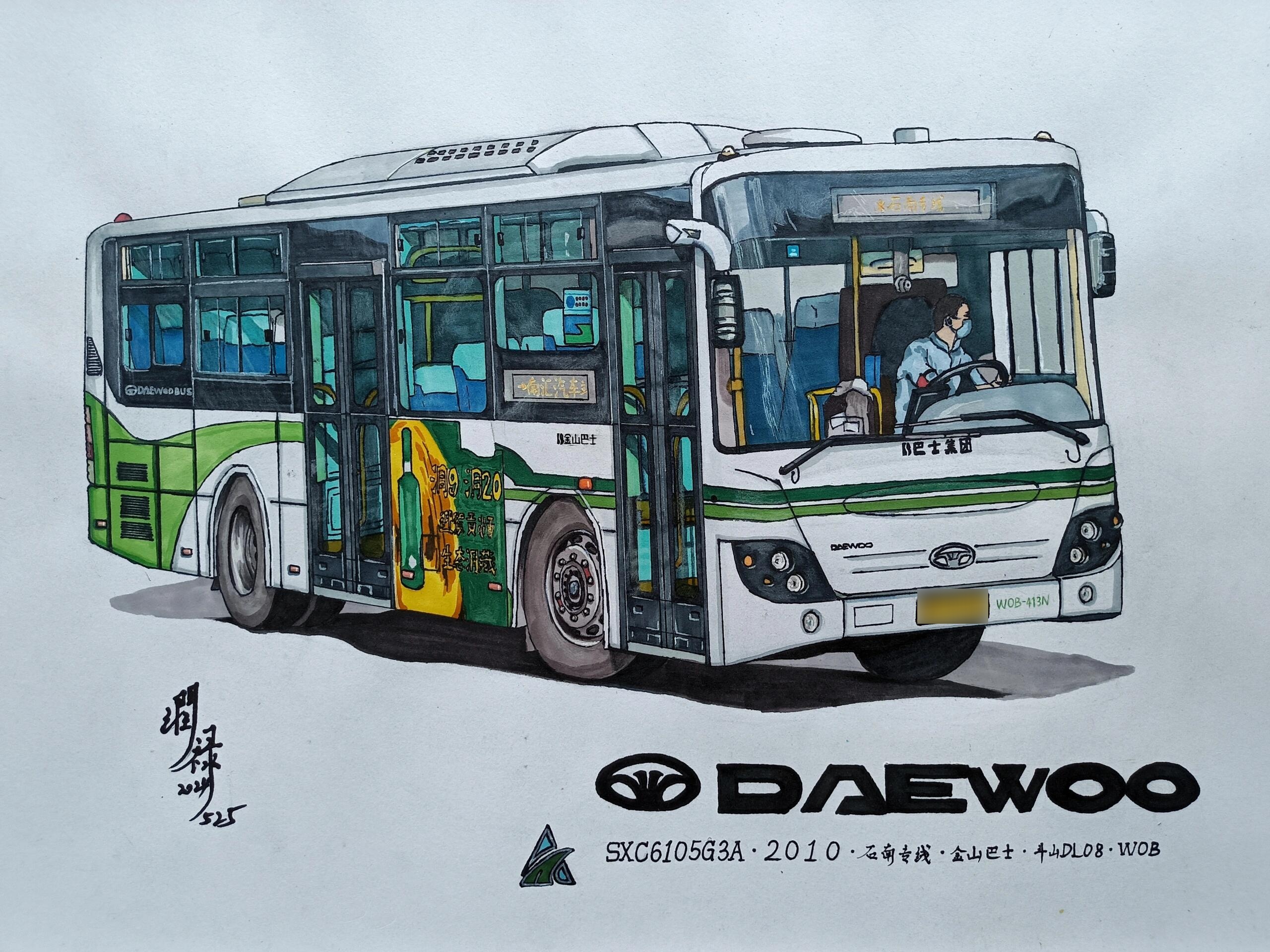 汽车手绘万象 sxc6105g3a 2010,公交车h500系列