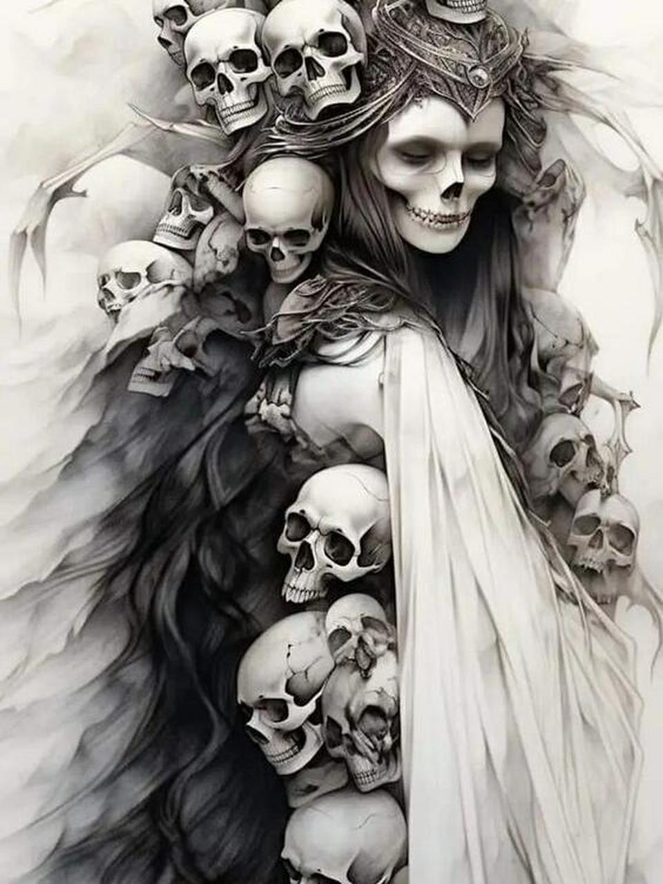 骷髅头纹身是一种常见的纹身设计,它具有各种不同的含义,通常与死亡