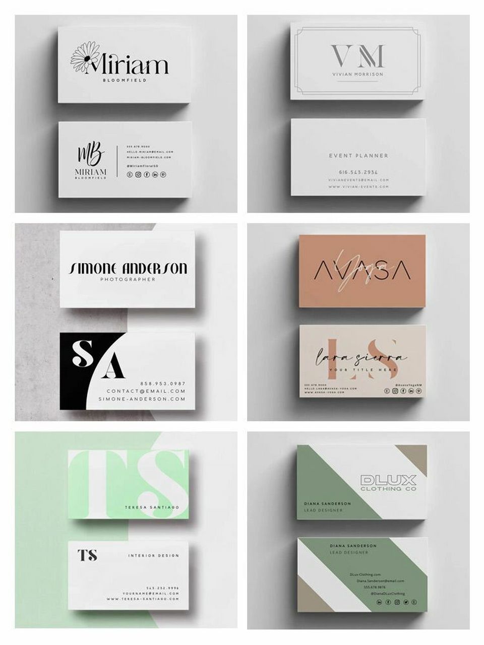 个性名片设计简约大气英文排版名片模板样式 #名片設計