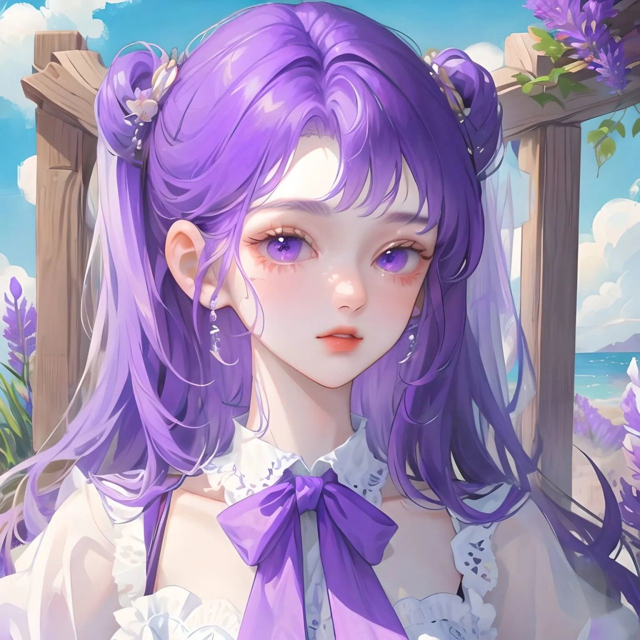 梦幻紫|女生头像 愿你是能披荆斩棘的女英雄,也是被人疼爱的小朋友.