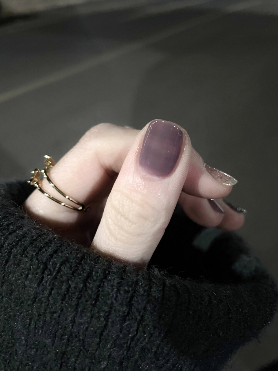 90烟灰紫短美甲配色 95又是一款特别的紫色 06 orange指甲油