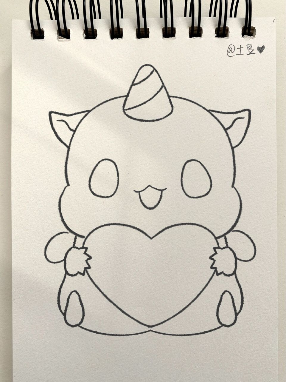 画100个可爱简笔画第44天 有人知道我今天画的是谁吗 	 对啦!