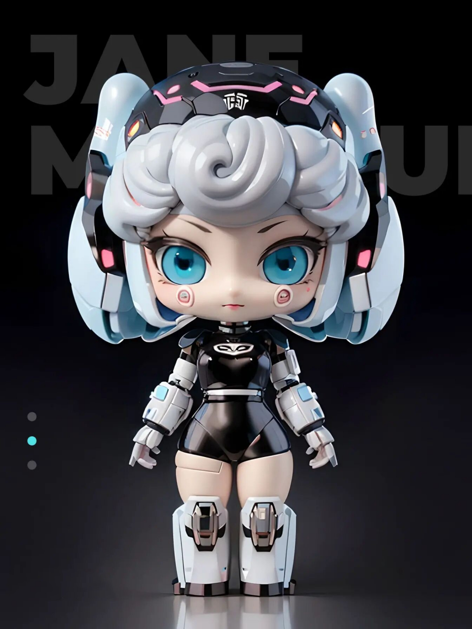 ai生成ip-机甲少女(1) 不想装可爱的一天 	 pop marts cute mecha