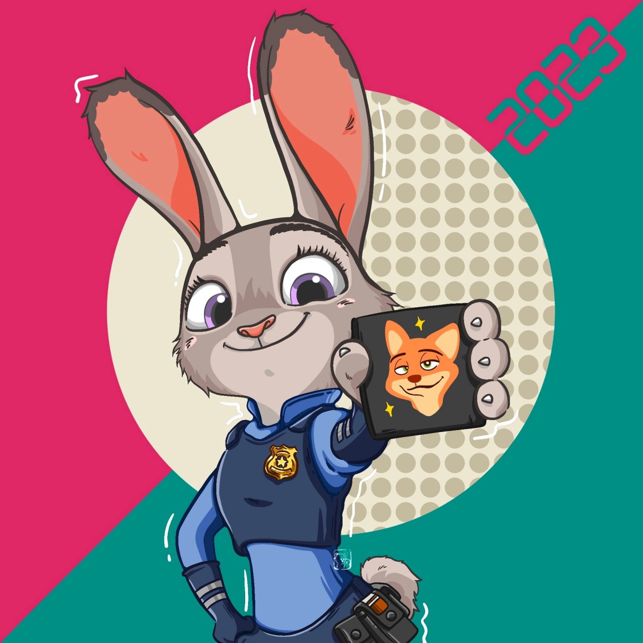 情侣头像|疯狂动物城朱迪和尼克 给弟弟和弟弟的女朋友 画了一对疯狂