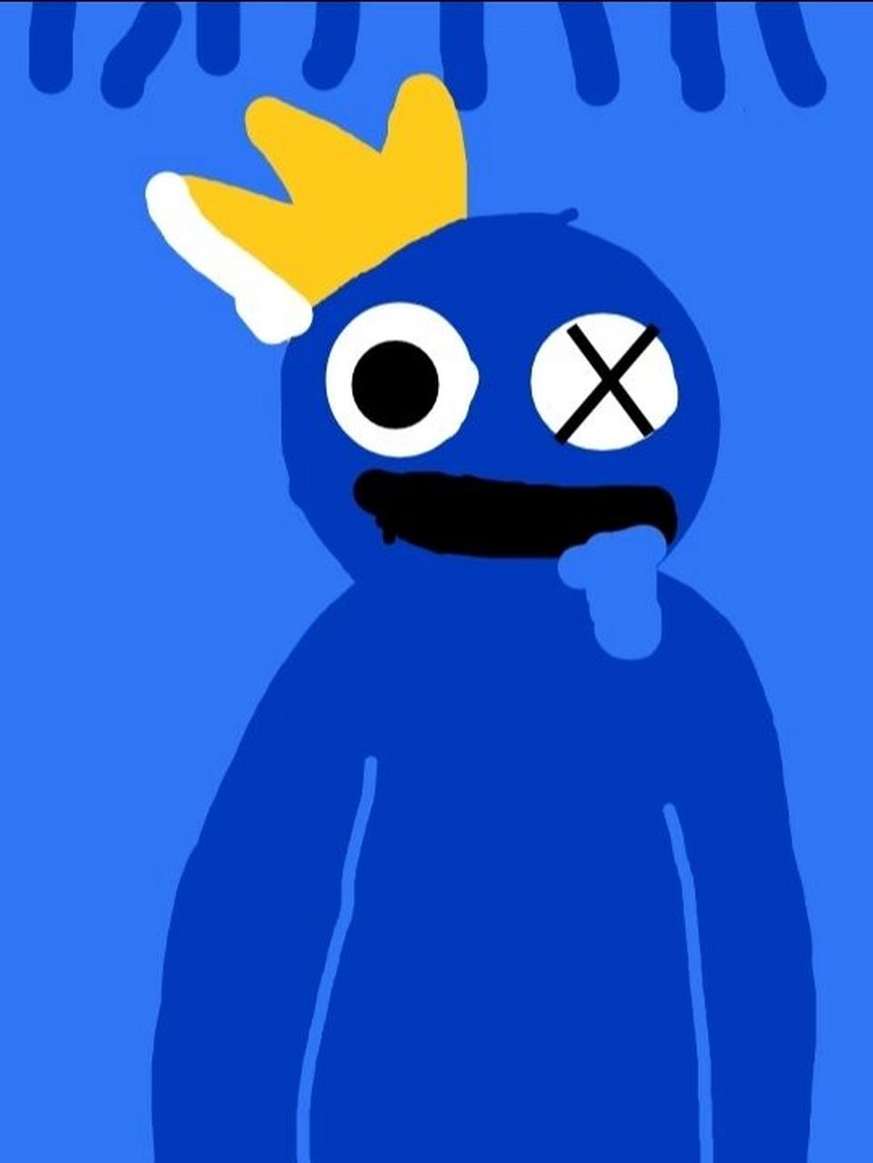 自己画的彩虹朋友蓝色朋友十个赞更绿色朋友