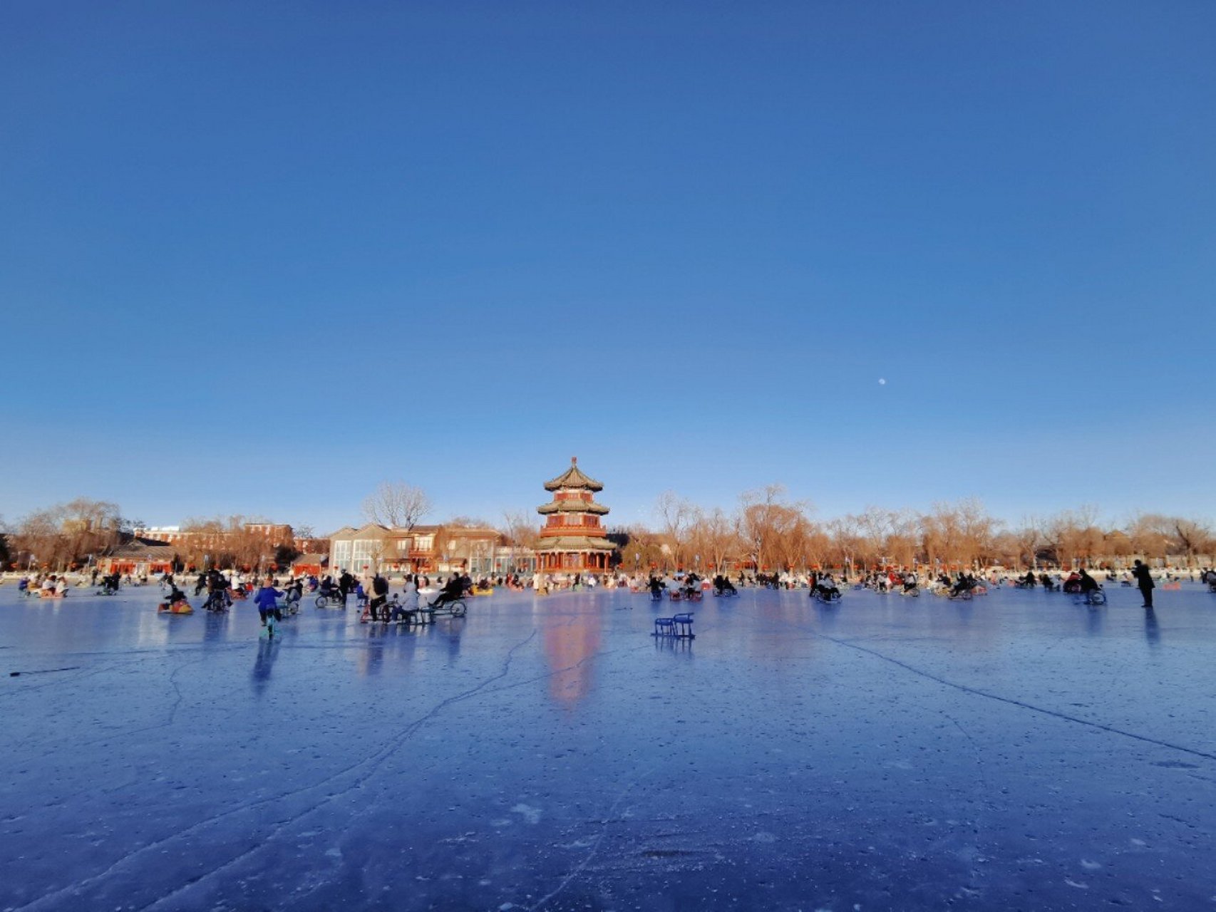 北京什刹海冰场图片图片