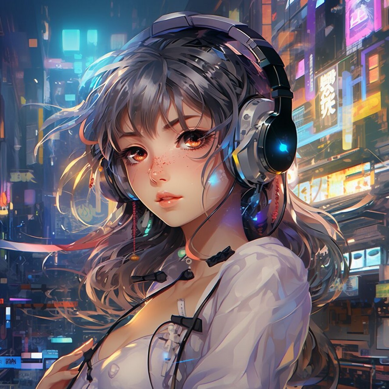 ai动漫女头像|midourney|酷girl