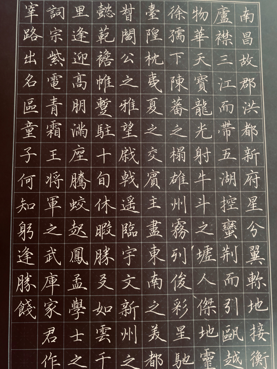 硬笔书法★正楷临摹田英章《滕王阁序》 开篇二字是南昌还是豫章,各有