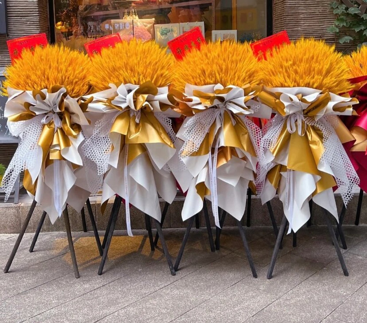 开业花篮大麦 乔迁花篮 开业大吉生意兴隆 大麦花篮寓意  开业大卖 日