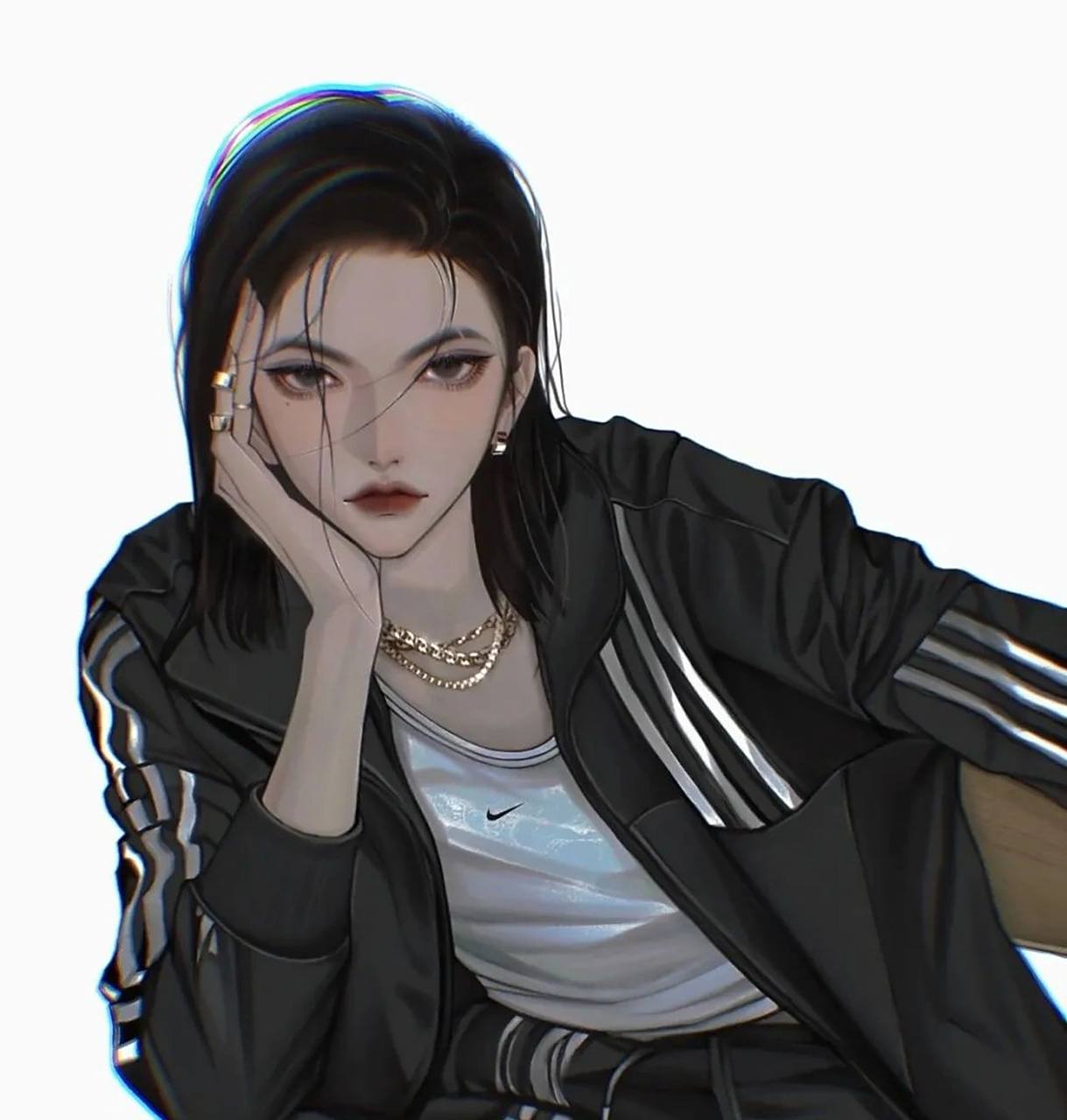 是拽姐配的上的动漫头像吧 太酷啦太酷啦 反正星星是驾驭不住呜呜呜