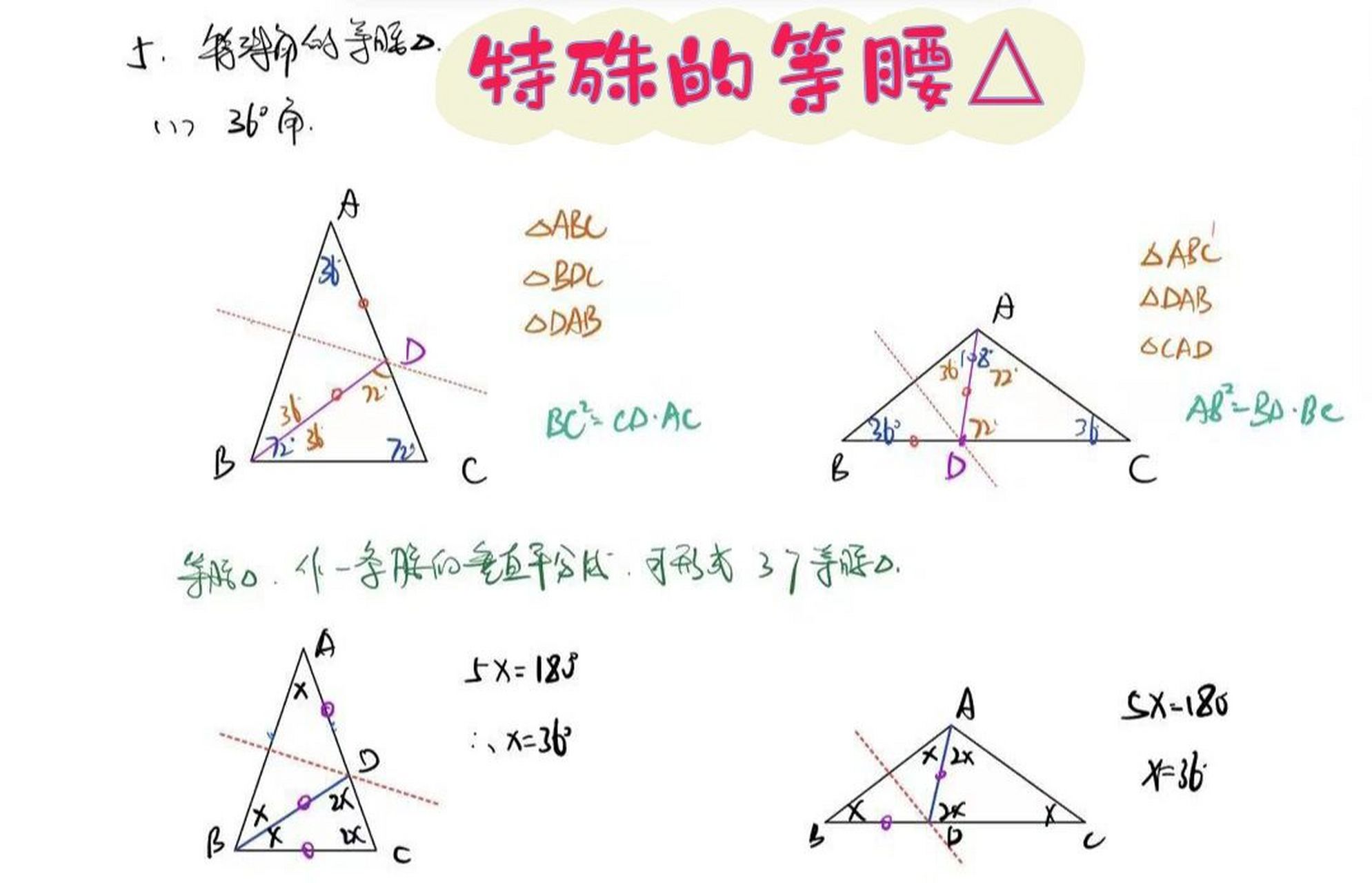 等腰三角形基本图图片