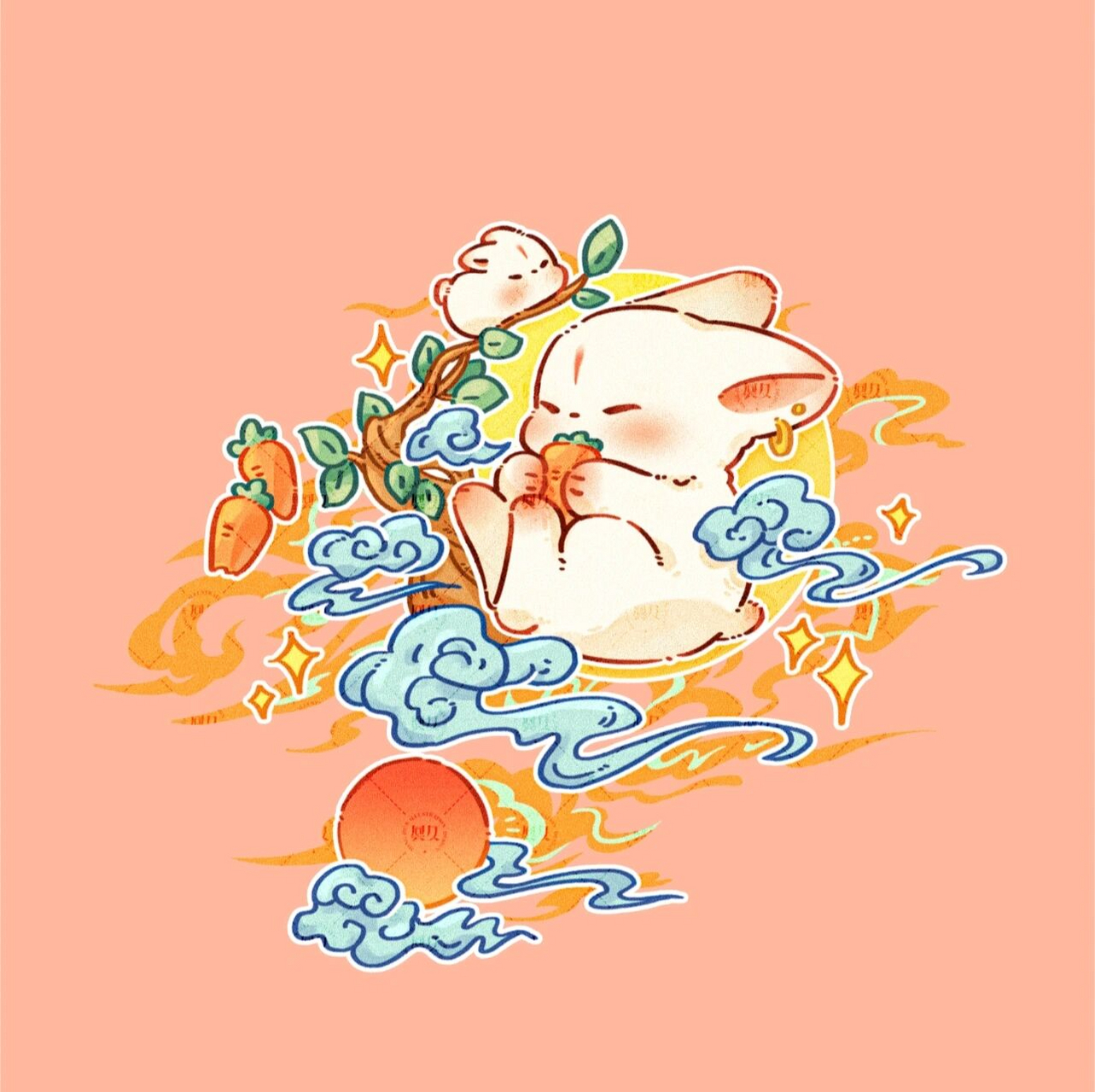 十二生肖插画Ⅰ系列图Ⅰ生肖兔