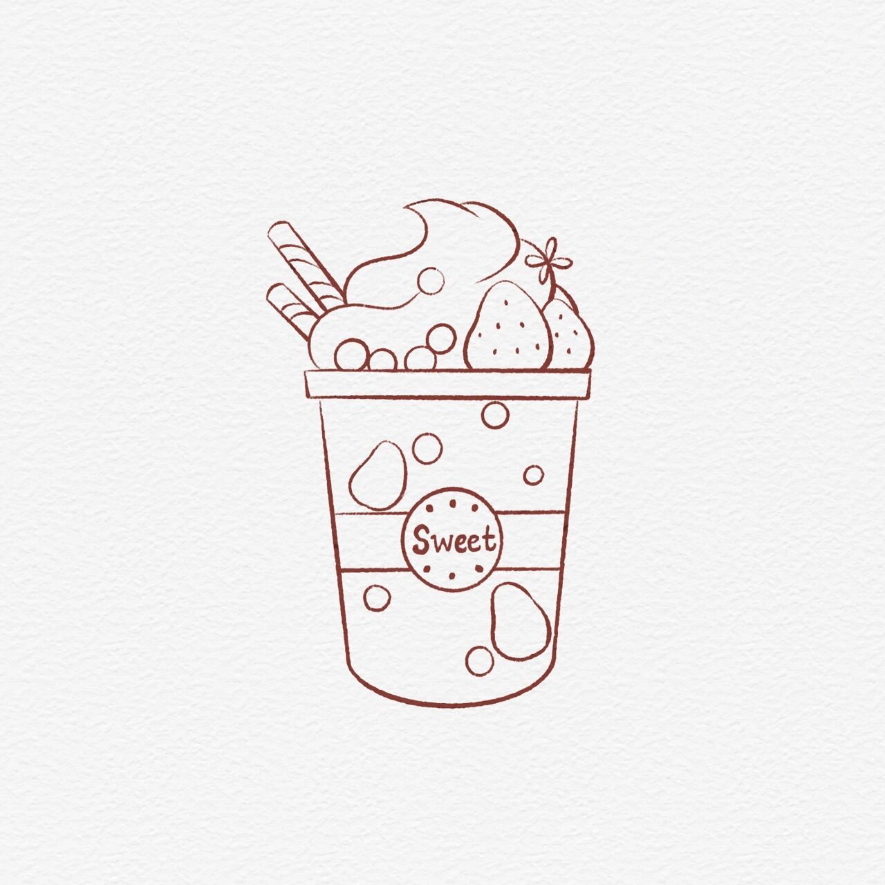 奶茶简笔画画法图片