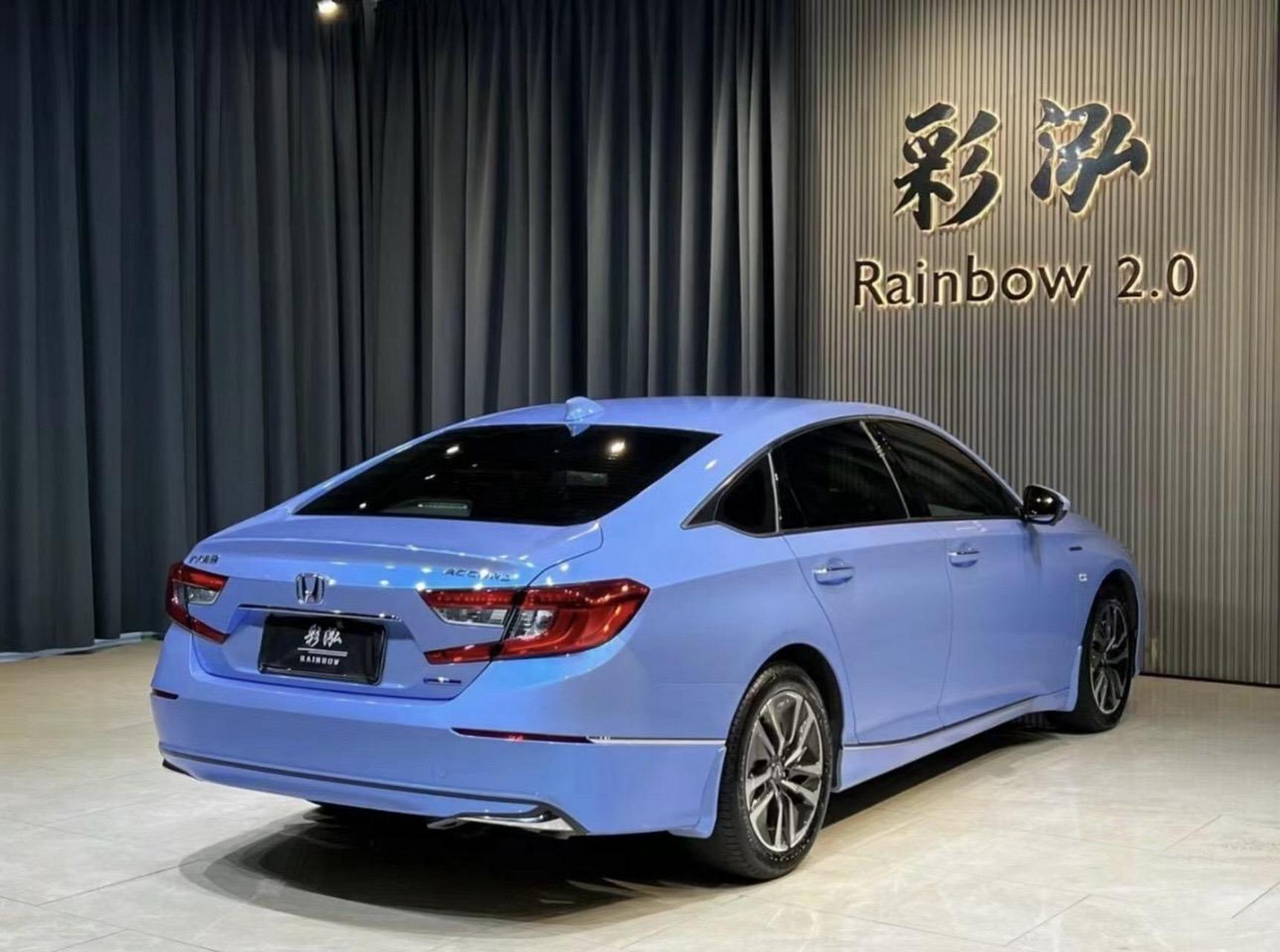 十代雅阁改色双色梦幻糖果蓝.