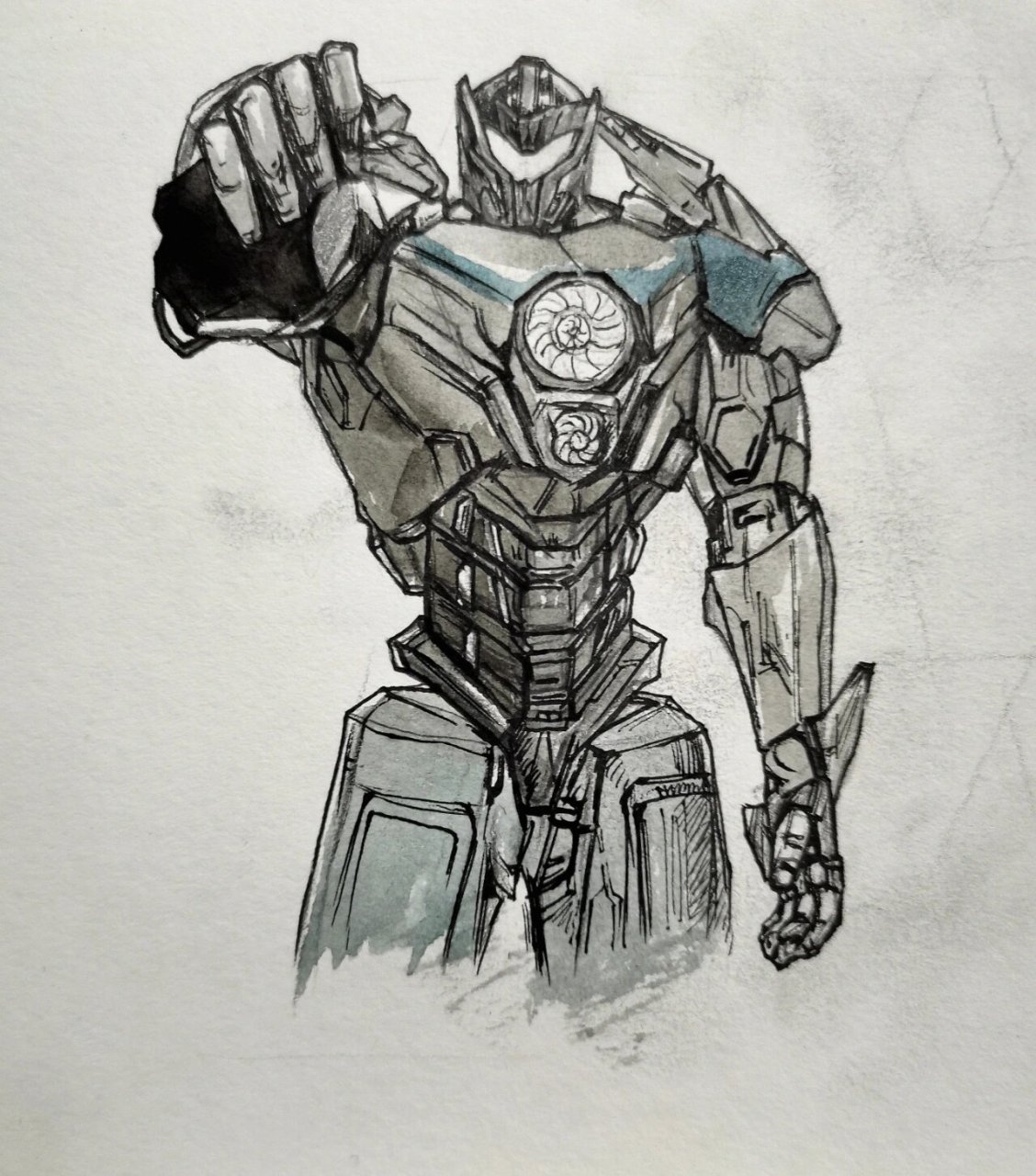 新画的,复仇流浪者,有过程