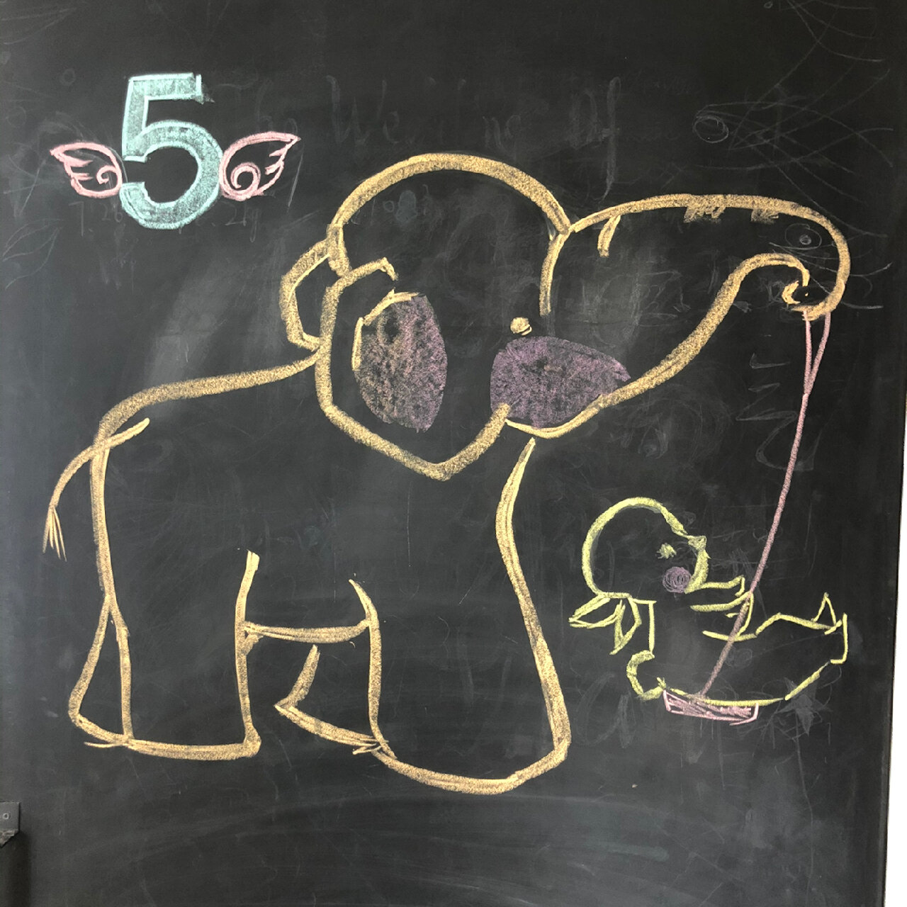 圣诞节的黑板画