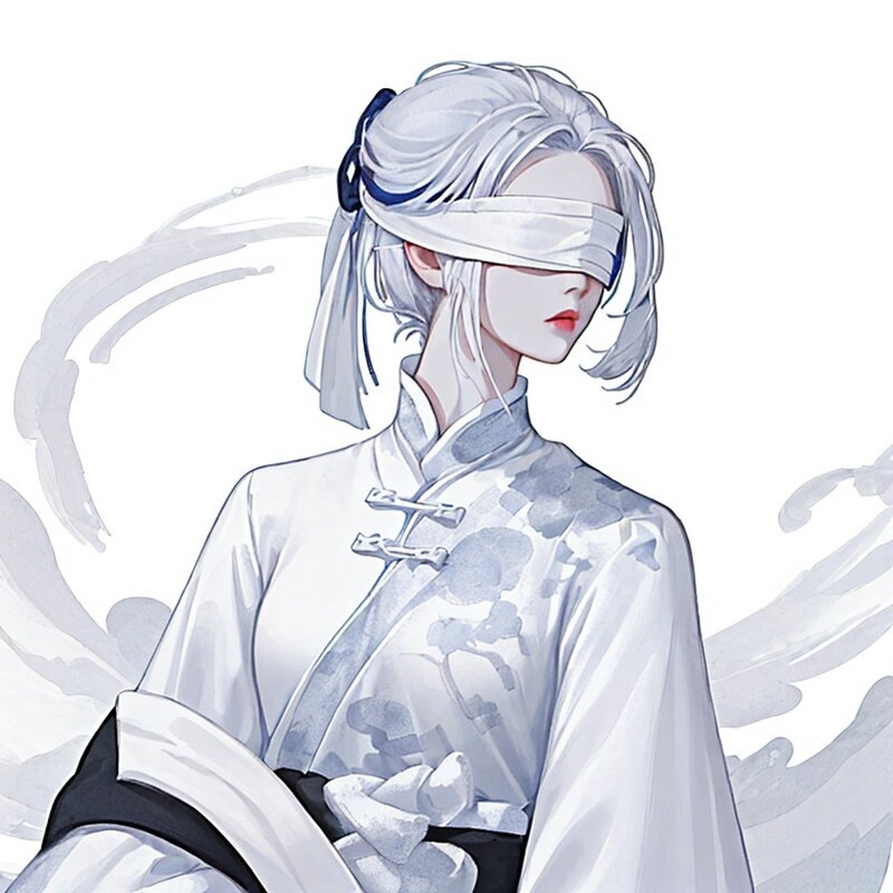 国风系列小众个性蒙眼清冷感女生头像