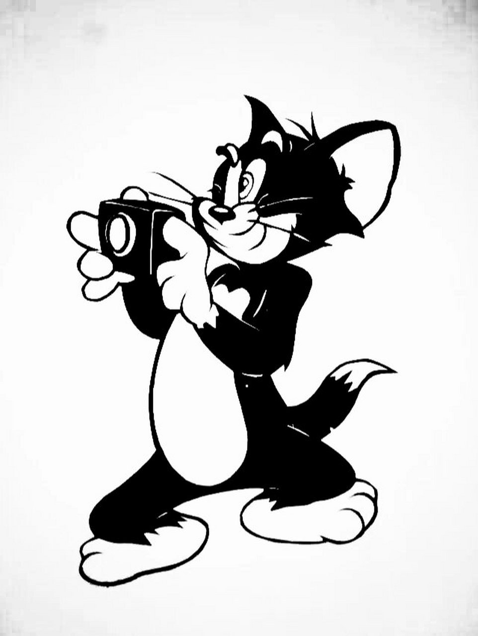 汤姆杰瑞黑白刻纸底稿