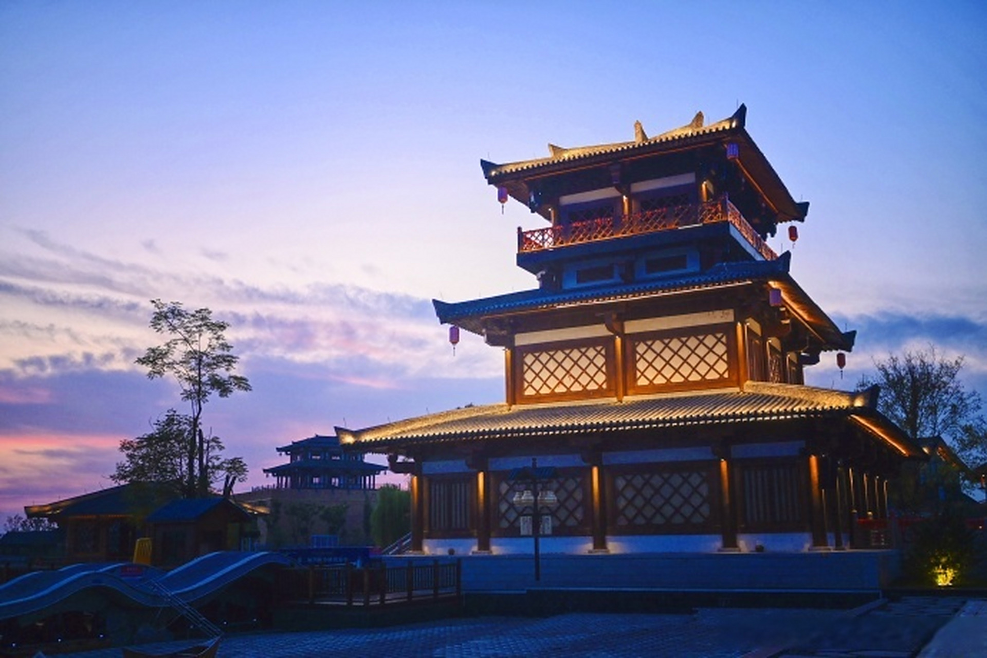 钟情湖北好玩一夏# 在沔阳小镇,送给你n种色彩的霞光满天.