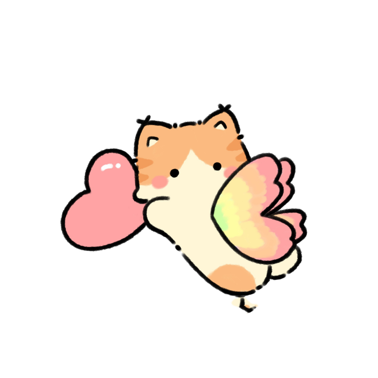 头像分享|95接住了爱! 蝴蝶猫猫送爱心95