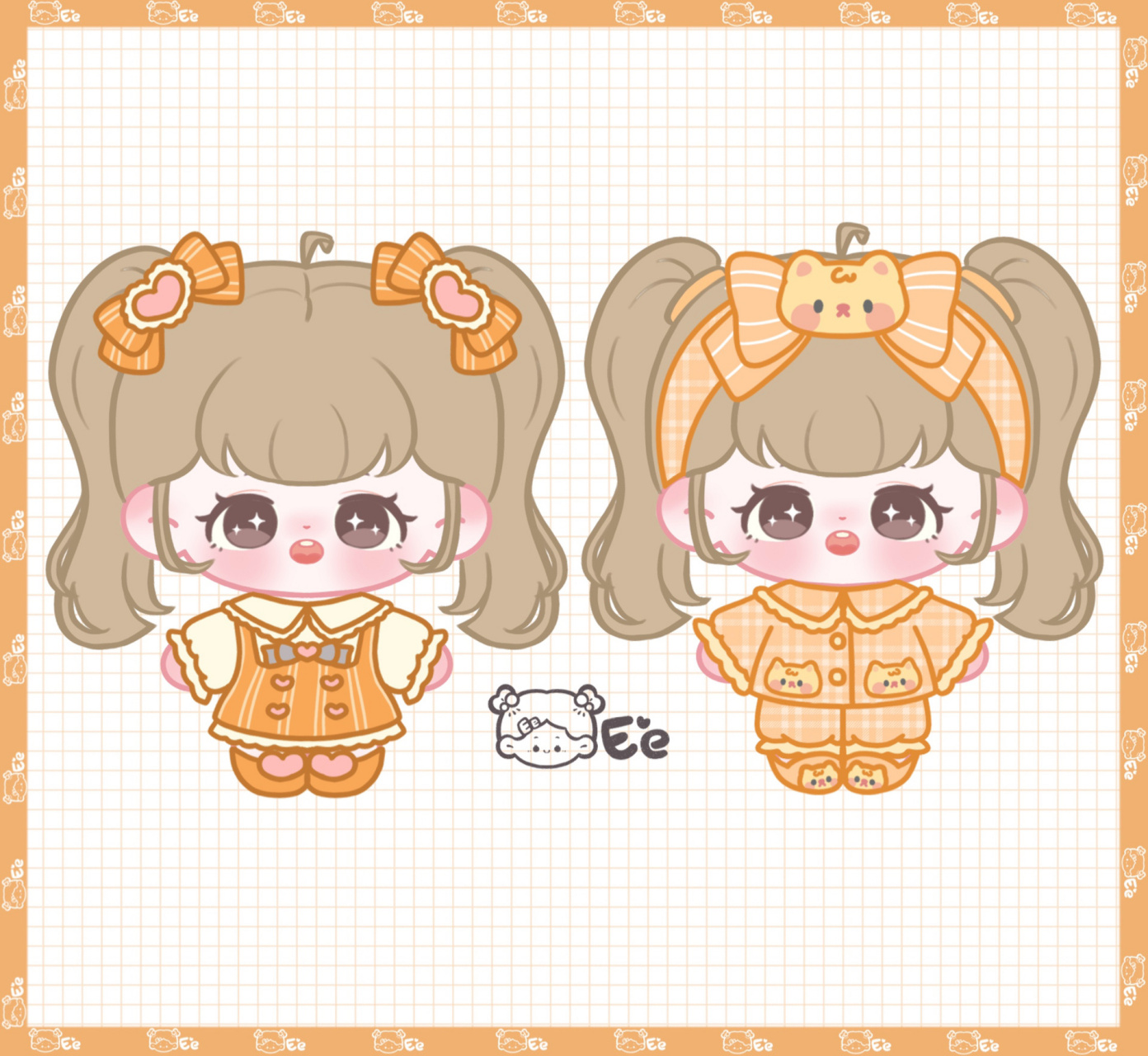 原创 |棉花娃娃换装贴纸⑤ | 左滑换装 原图可在超萌鸭保存 9292