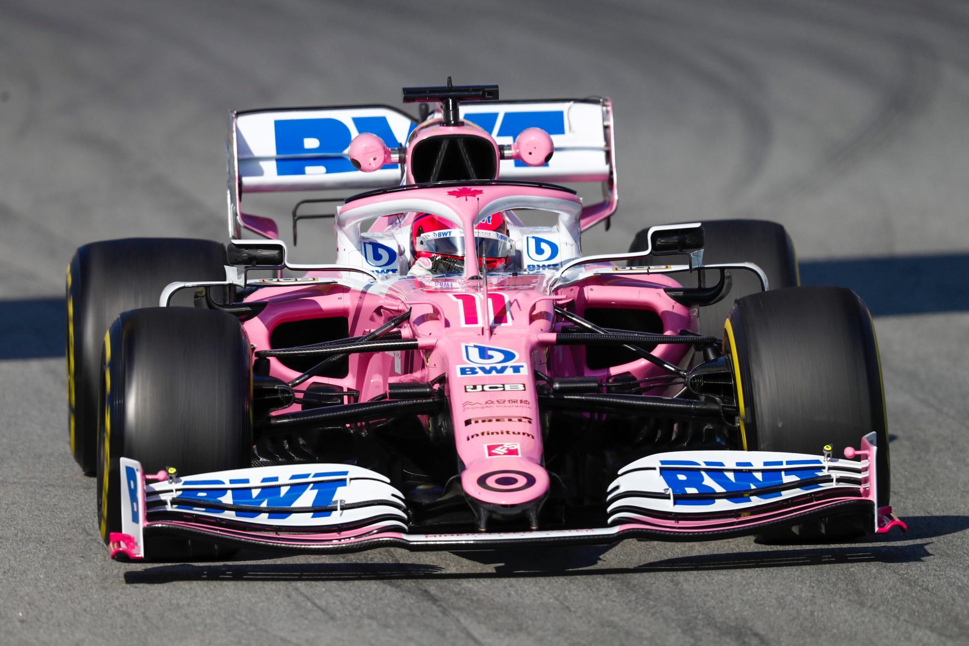 粉色奔驰赛点车队 f1 粉色全碳纤维车身件 右侧 2020赛季  rp20赛车