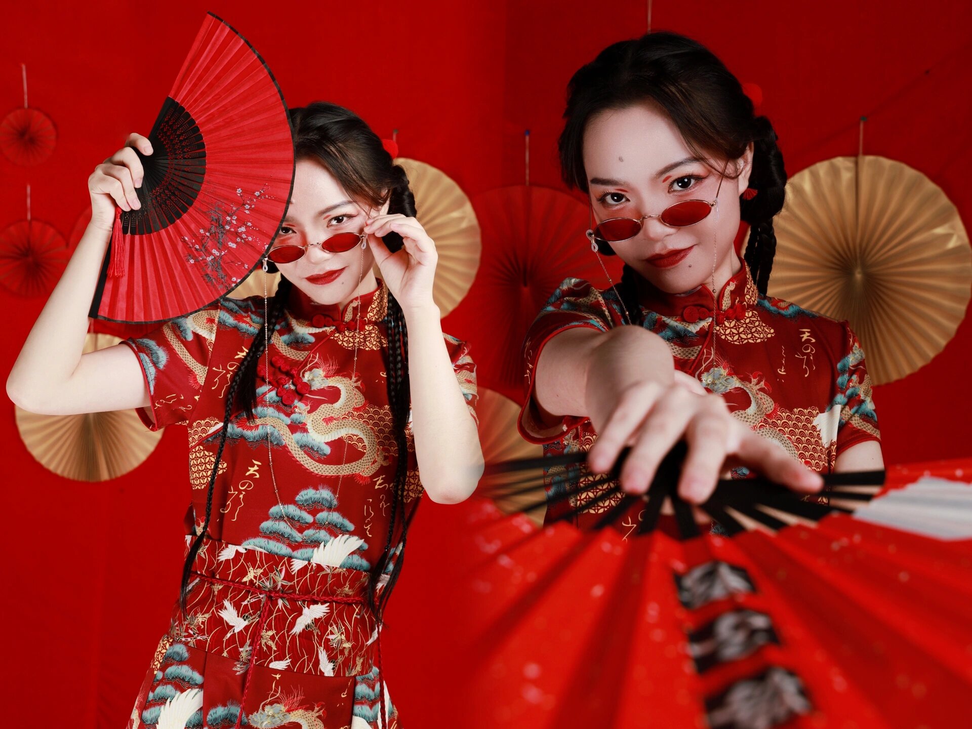 一天卷三套之国潮|扇子拍照姿势 一天三套之国潮 第一弹:让我来看看谁