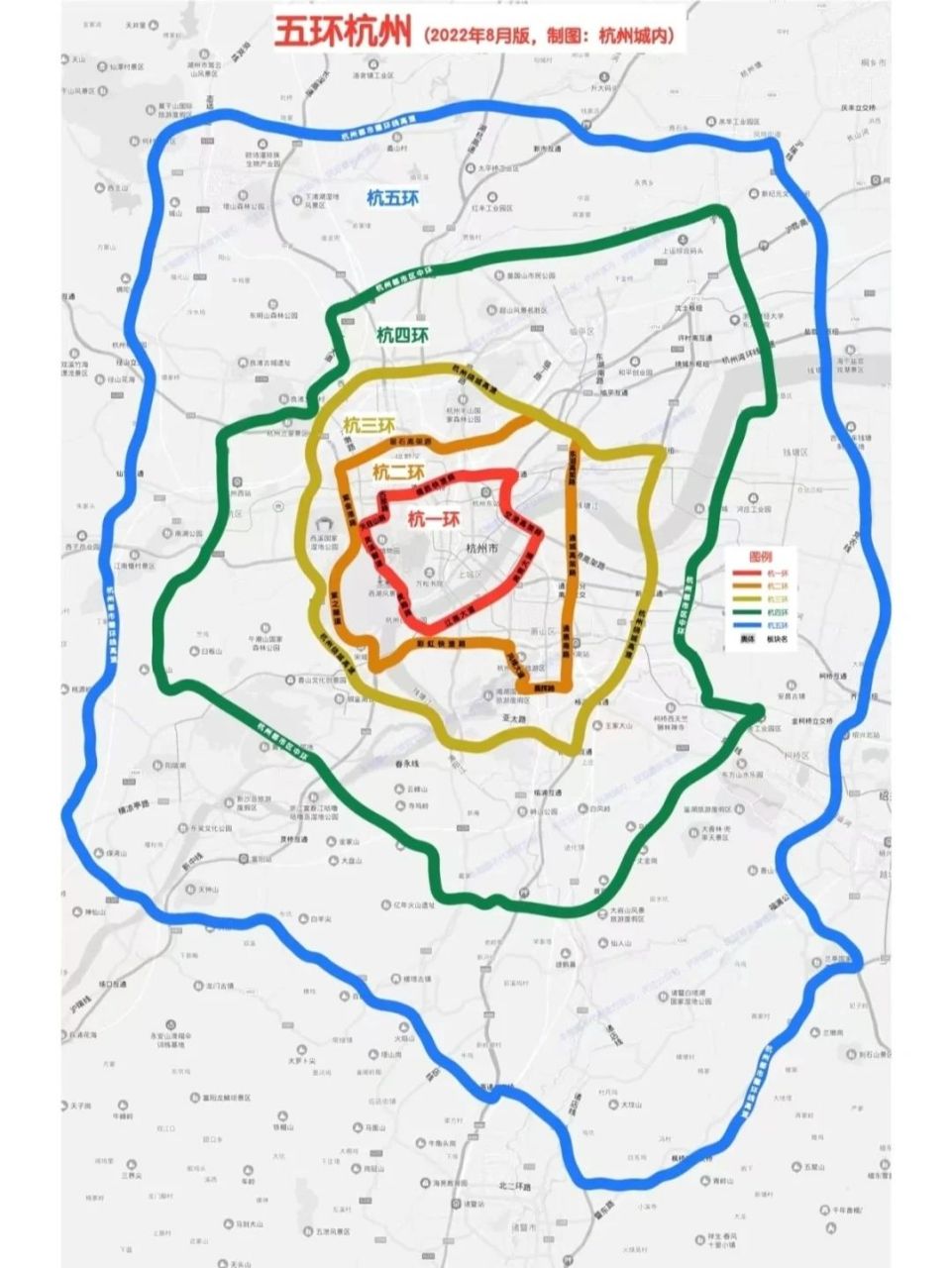 71你在杭州几环71 杭州也有五环了717215 97一环:北至