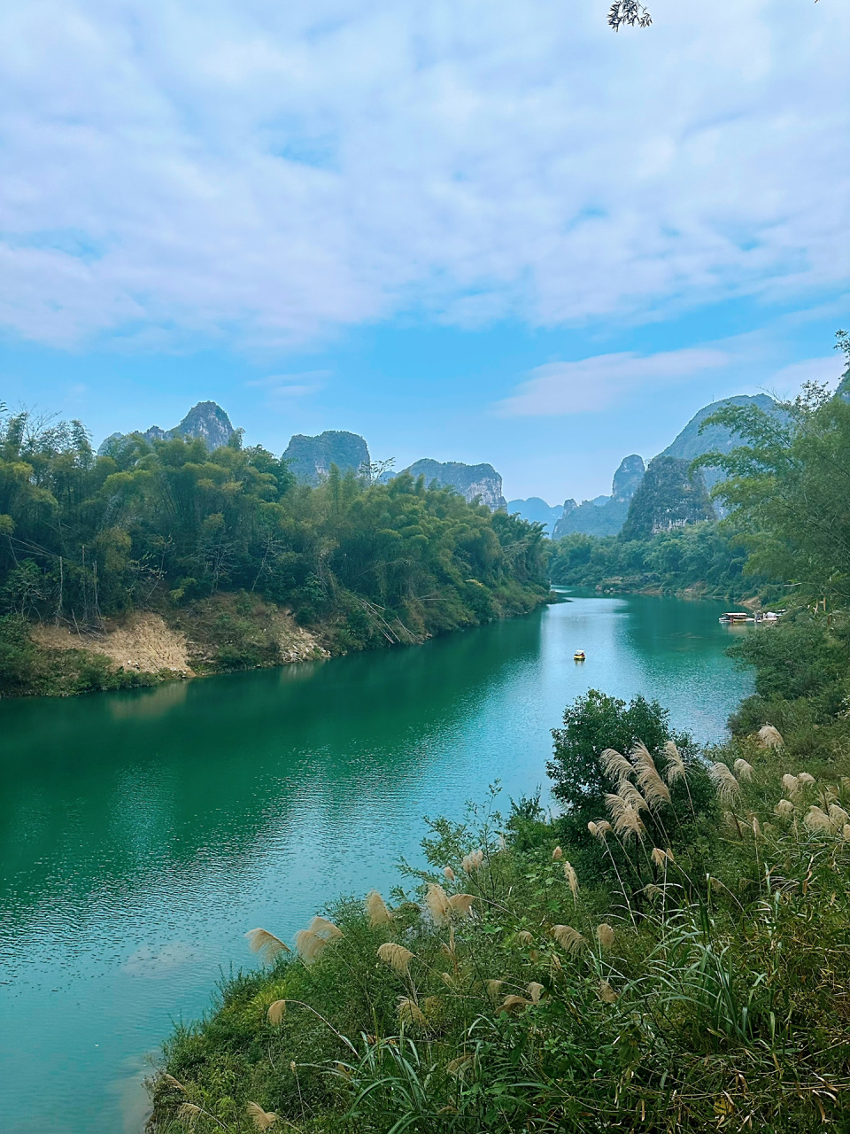 打卡金城江六甲镇龙江第一湾,两个字,惊艳