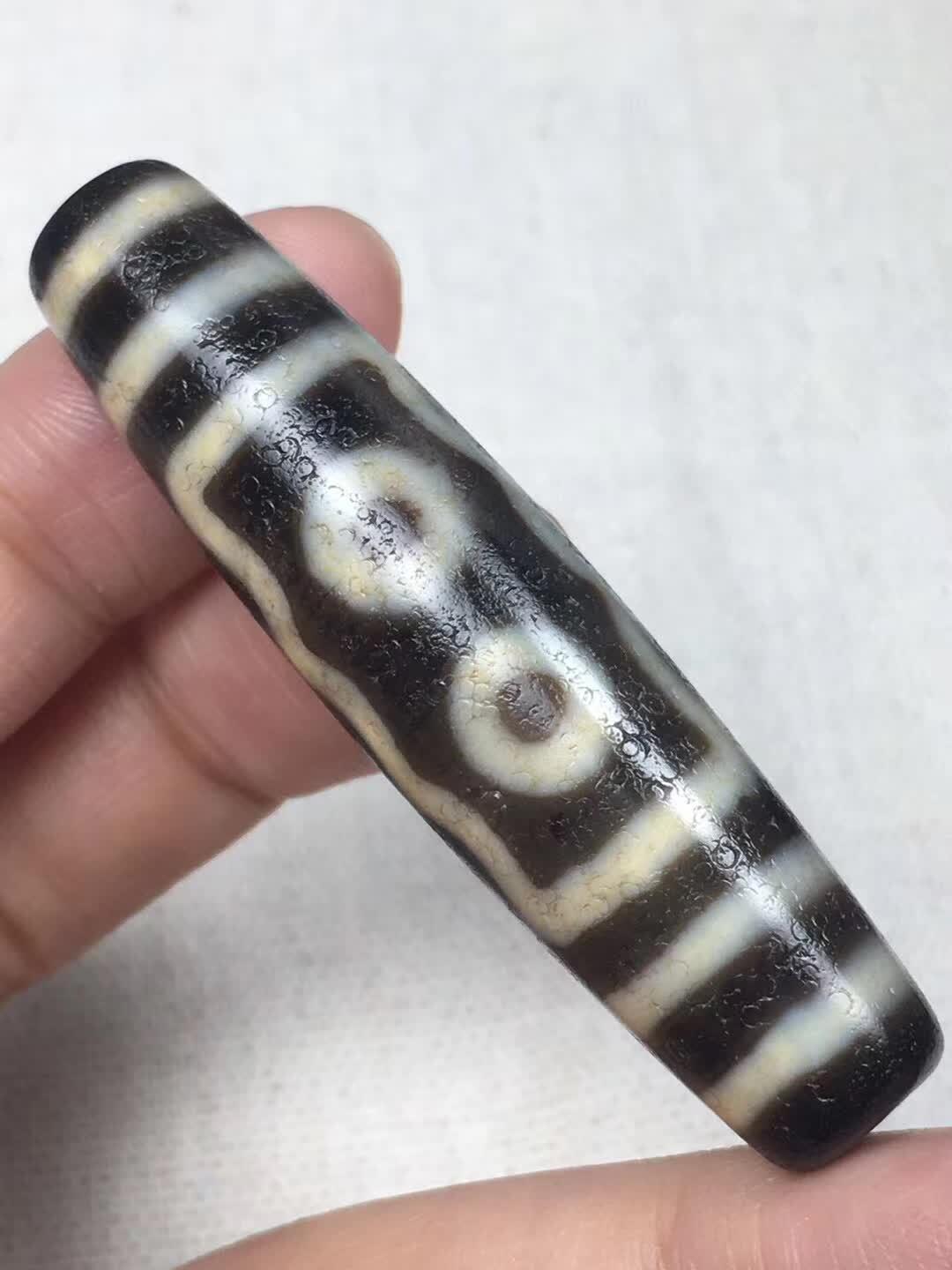 藏传·五眼天珠「旧藏」珠径14mm长57mm