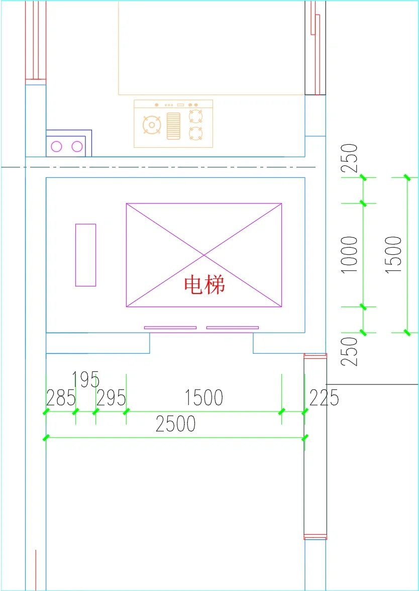 平面图电梯图示图片