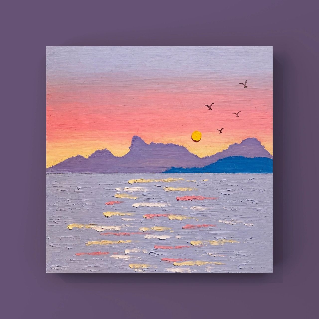 油画棒|风景画·新手93 |附步骤色号 "自由散漫的微风能治愈乱糟糟