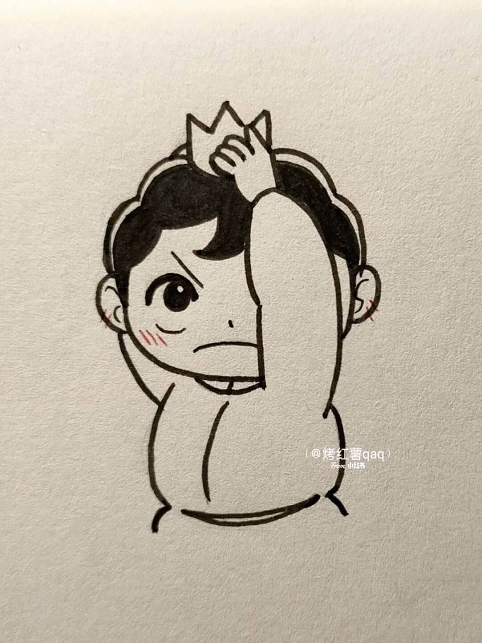 有被戳到96#简笔画# #简笔画教程# #国王排名# #波吉