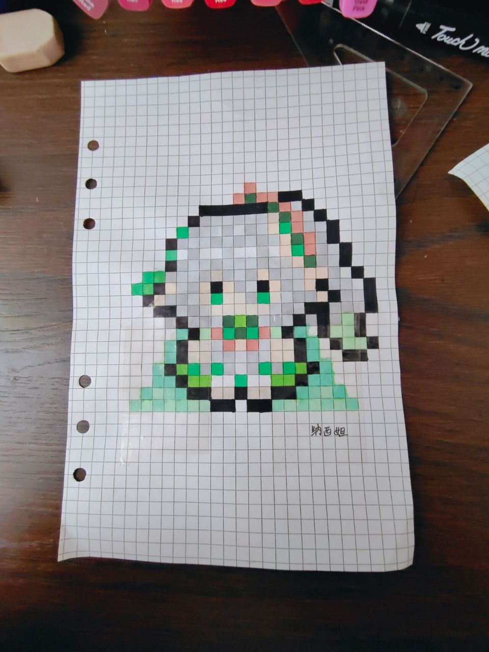 像素画 原神一纳西妲 草神  纳西妲     a5   20×21 cg1叠涂 第四张