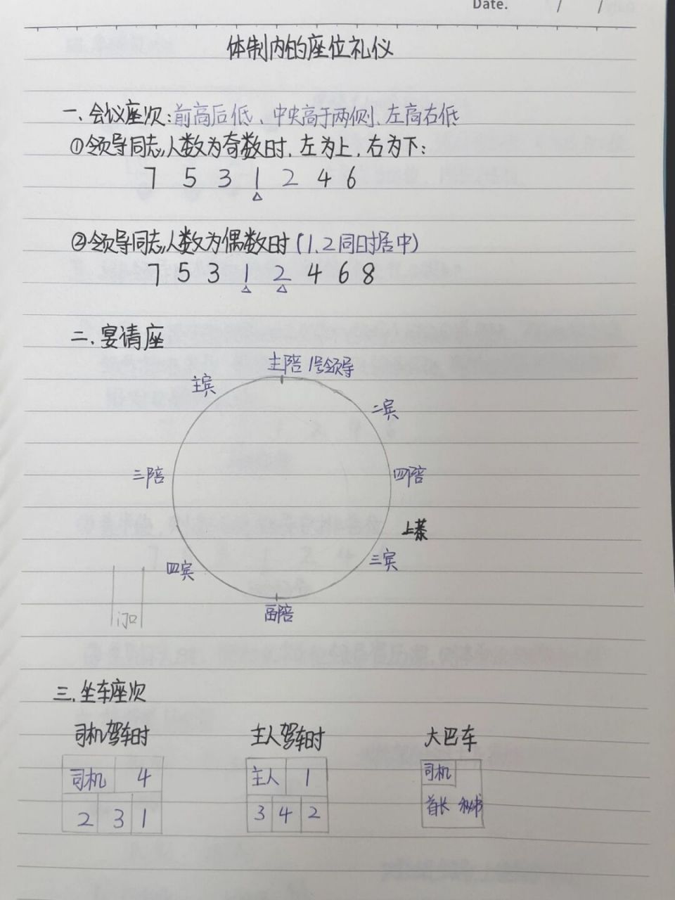 回字形会议座次图片