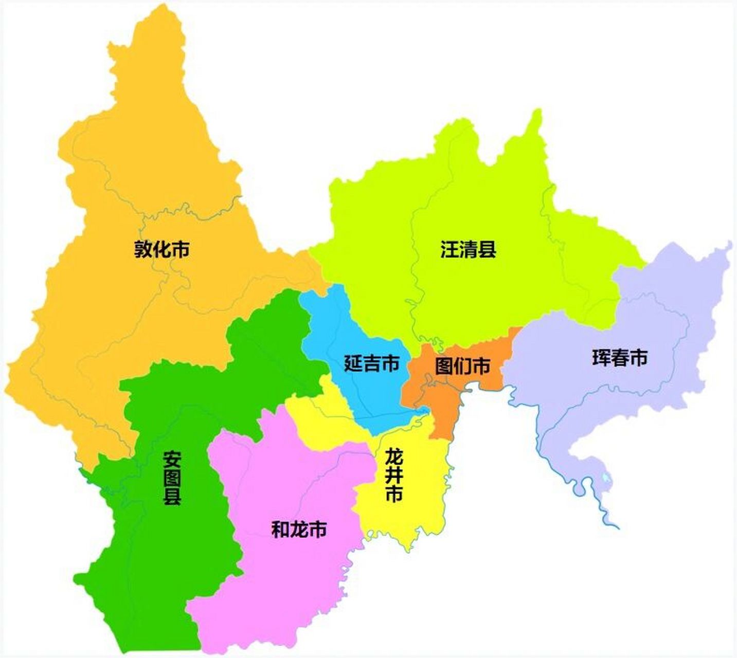 延边州详细地图图片